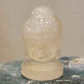 Bergkristal boeddha hoofd