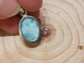 Larimar hanger in zilver