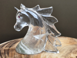 Bergkristal eenhoorn met insluitingen van Leandro De Souza