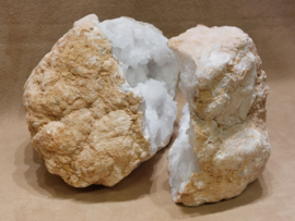 Bergkristal geode set groot