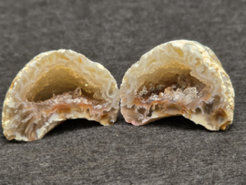 Agaat geode set/paartje