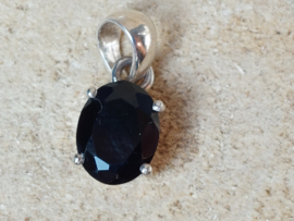 Onyx hangertje in zilver