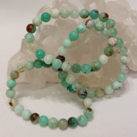 Chrysopraas kogelarmband 8 mm