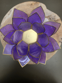 Lotus sfeerlicht indigo met gouden rand