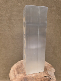 Seleniet/satijnspaat lamp 25cm met maanfases
