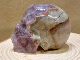 Amethist met agaat human skull