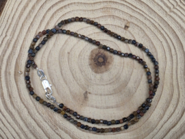 Pietersiet ketting facet geslepen