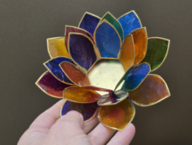 Lotus sfeerlicht chakra's met goudrand