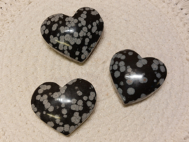 Sneeuwvlok obsidiaan hart