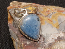 Dumortieriet hanger in zilver