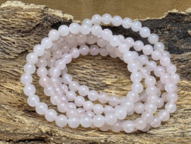 Rozenkwarts armband 6mm