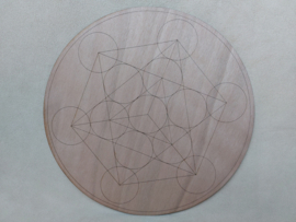 Grid plaat kubus van Metatron 29 cm