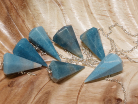 Blauwe paraiba kwarts pendel