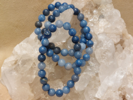 Blauwe kwarts kogelarmband 8 mm