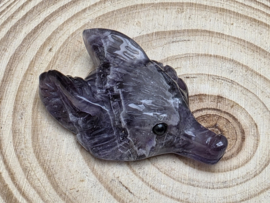 Amethist wolf hanger