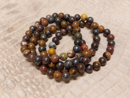 Tijgerijzer kogelarmband 8 mm