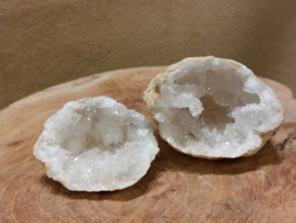 Bergkristal geode set