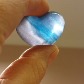 Blauwe fluoriet hart