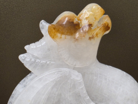 Bergkristal draak full body met limoniet insluitingen