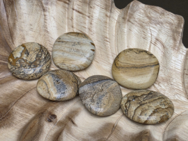 Landschap jaspis platte steen