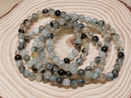 Prehniet kogelarmband 6 mm