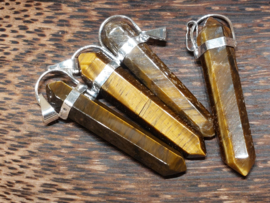 Tijgeroog hanger dubbeleinder