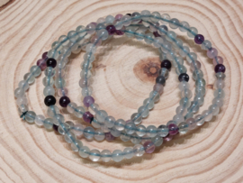 Fluoriet kogelarmband 4mm
