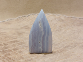 Blauwe chalcedoon of  blue lace agaat vlam