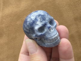 Blauwe kwarts human skull