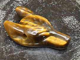 Tijgeroog wolf hanger doorboord