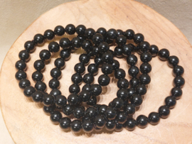 Zwarte toermalijn kogelarmband 8 mm