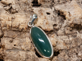 Jade hanger in zilver