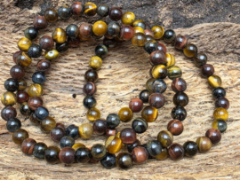Tijgeroog/valkenoog/kattenoog armband 6 mm