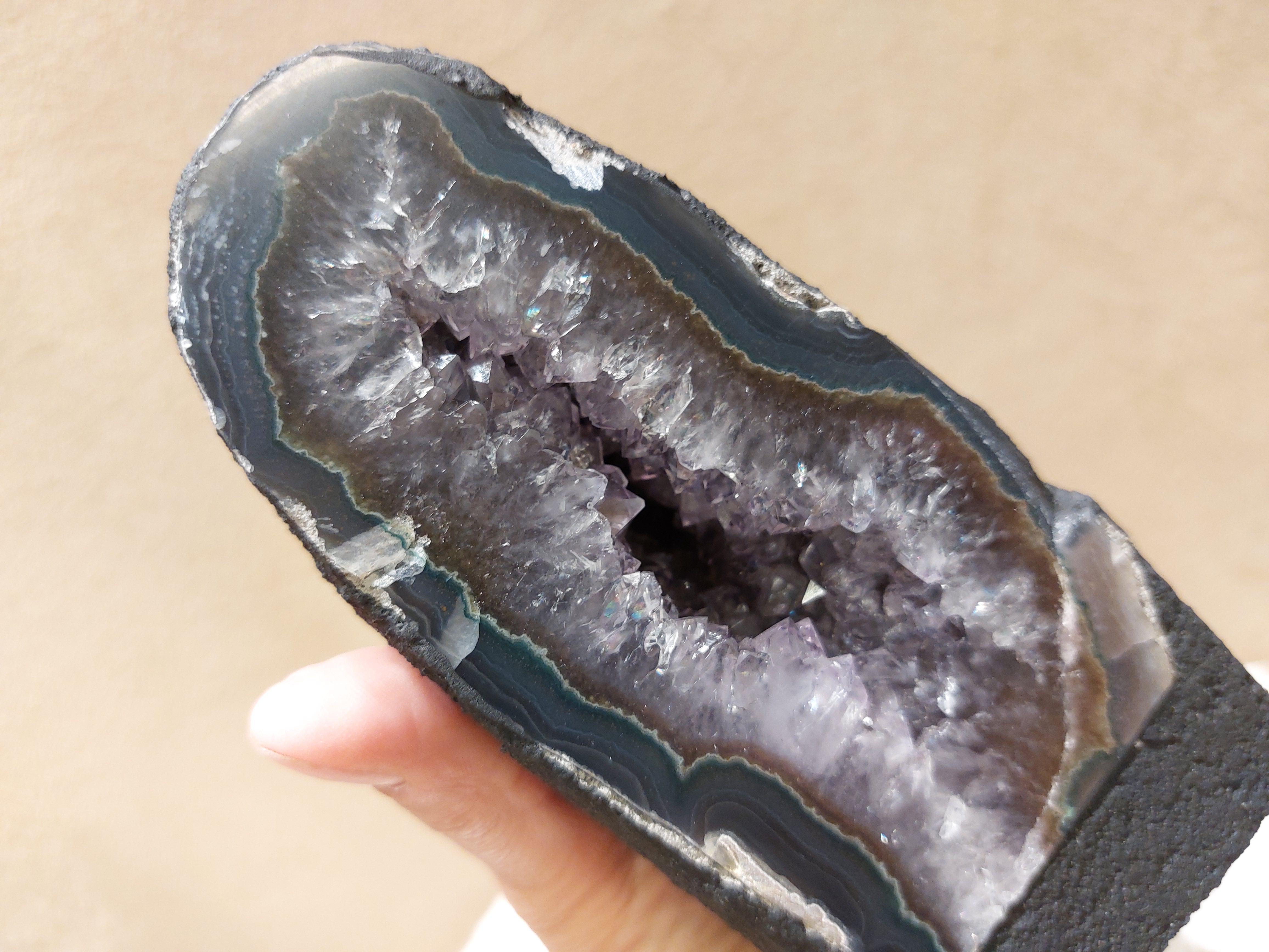 Amethist met agaat geode