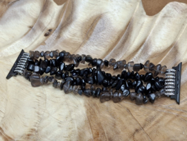 Rookkwarts met obsidiaan horlogeband voor iwatch 42mm