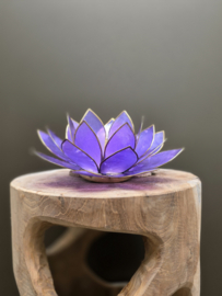 Lotus sfeerlicht indigo met gouden rand