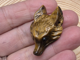 Tijgeroog wolf hanger doorboord