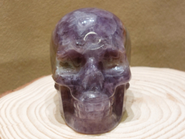 Amethist met agaat human skull