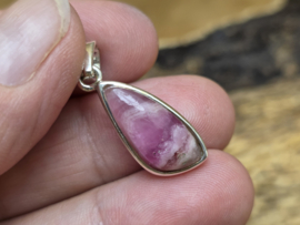 Rhodochrosiet hanger in zilver