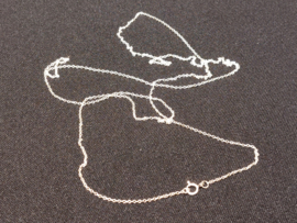 Zilveren ketting 80 cm