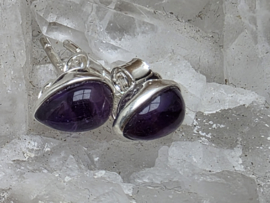 Amethist oorbellen in zilver