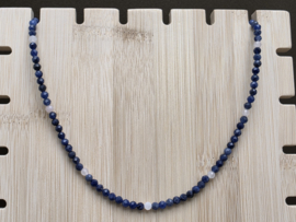 Sodaliet ketting facet geslepen