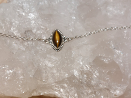 Tijgeroog armband van zilver