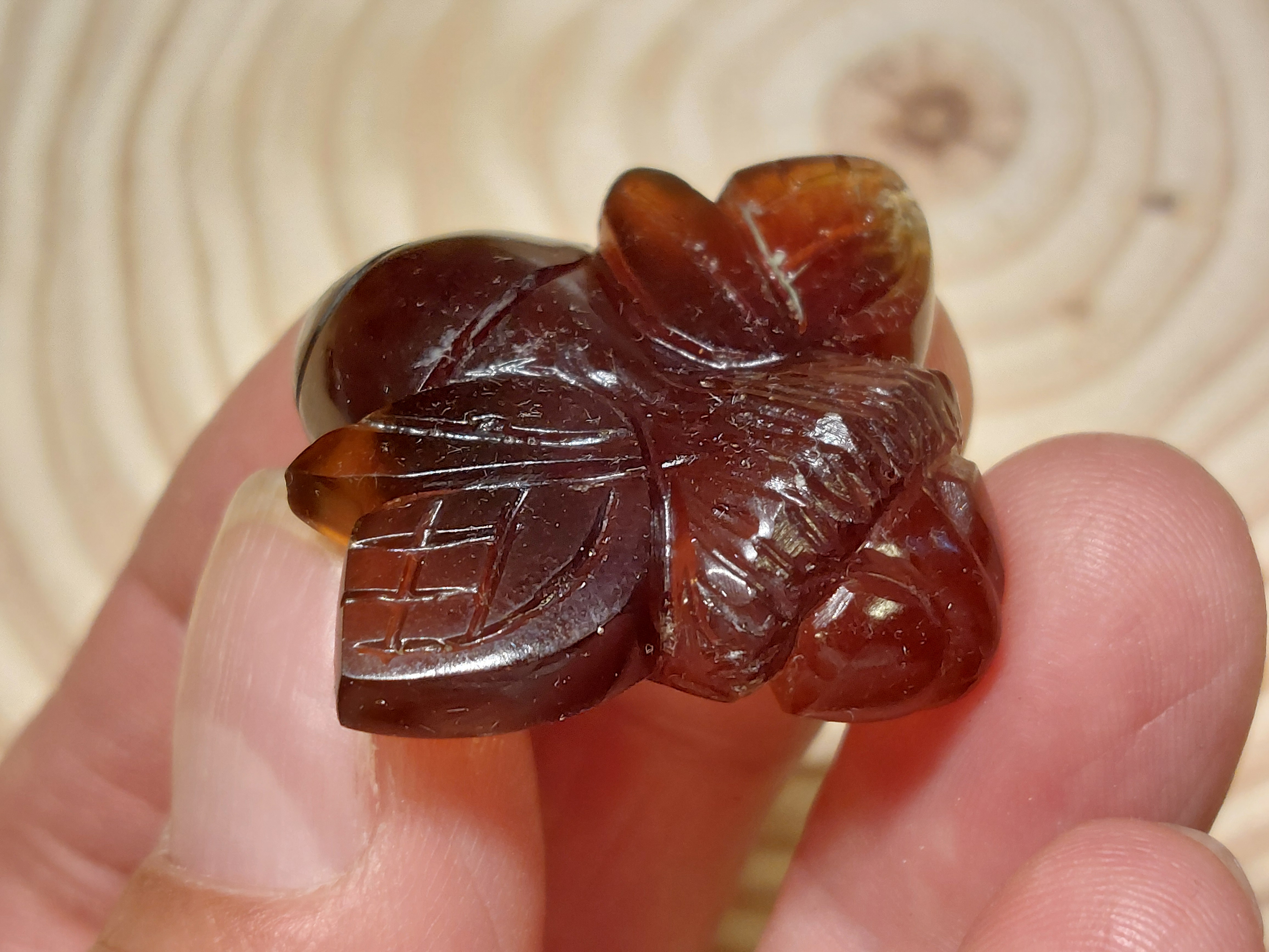 Blauwe amber bij