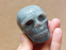 Blauwe paraiba kwarts human skull