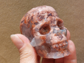 Roze chalcedoon human skull