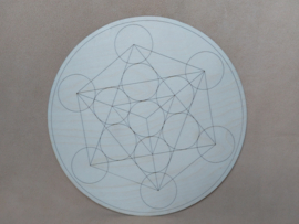 Grid plaat kubus van Metatron 29 cm