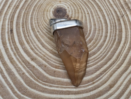 Tangarine kwarts hanger in zilver