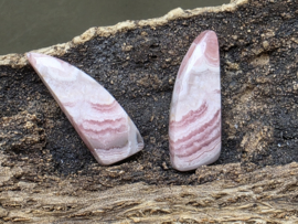 Rhodochrosiet cabochons set van 2