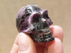 Stichtiet met serpentijn human skull, Australië